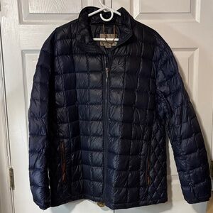 RAINFOREST Dark Blue Down Puffer Jacket Sz XXL Has small flaw See Pics GUC